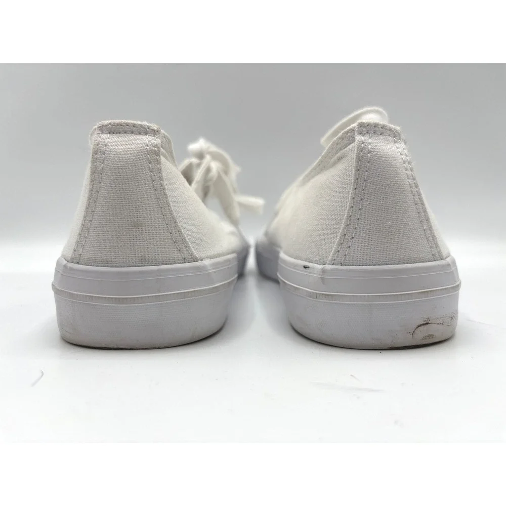 NOBO No Boundaries Men's White Canvas Low Top Sneakers Memory Foam Size 9